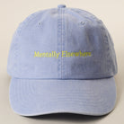 Mentally Elsewhere embroidered baseball cap in sax blue