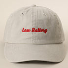 Low Battery embroidered baseball cap in sand