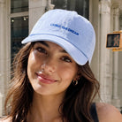 Living the Dream embroidered baseball cap, front view