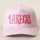 Lake Girl camo trucker hat in pink camo