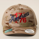 Flexfit YP America 1776 camo trucker hat in multicam khaki
