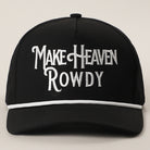 Make Heaven Rowdy rope strap trucker hat in black
