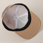 Make Heaven Rowdy rope strap trucker hat in sand detail view