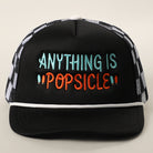 Anything Is Popsicle checker foam trucker hat in black