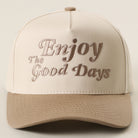 Enjoy The Good Days two-tone trucker hat in beige