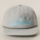 Enjoy The Sea rope trucker hat in stone gray