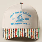 East Coast Sailing vintage striped brim detail