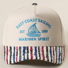 East Coast Sailing vintage striped brim, side view