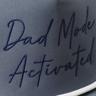 Dad Mode Activated rope trucker hat in navy, side view