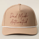 Dad Mode Activated rope trucker hat in sand