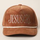 JesusGrl corduroy rope trucker hat in brown