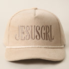 JesusGrl corduroy rope trucker hat in sand