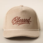 Blessed corduroy rope trucker hat in sand