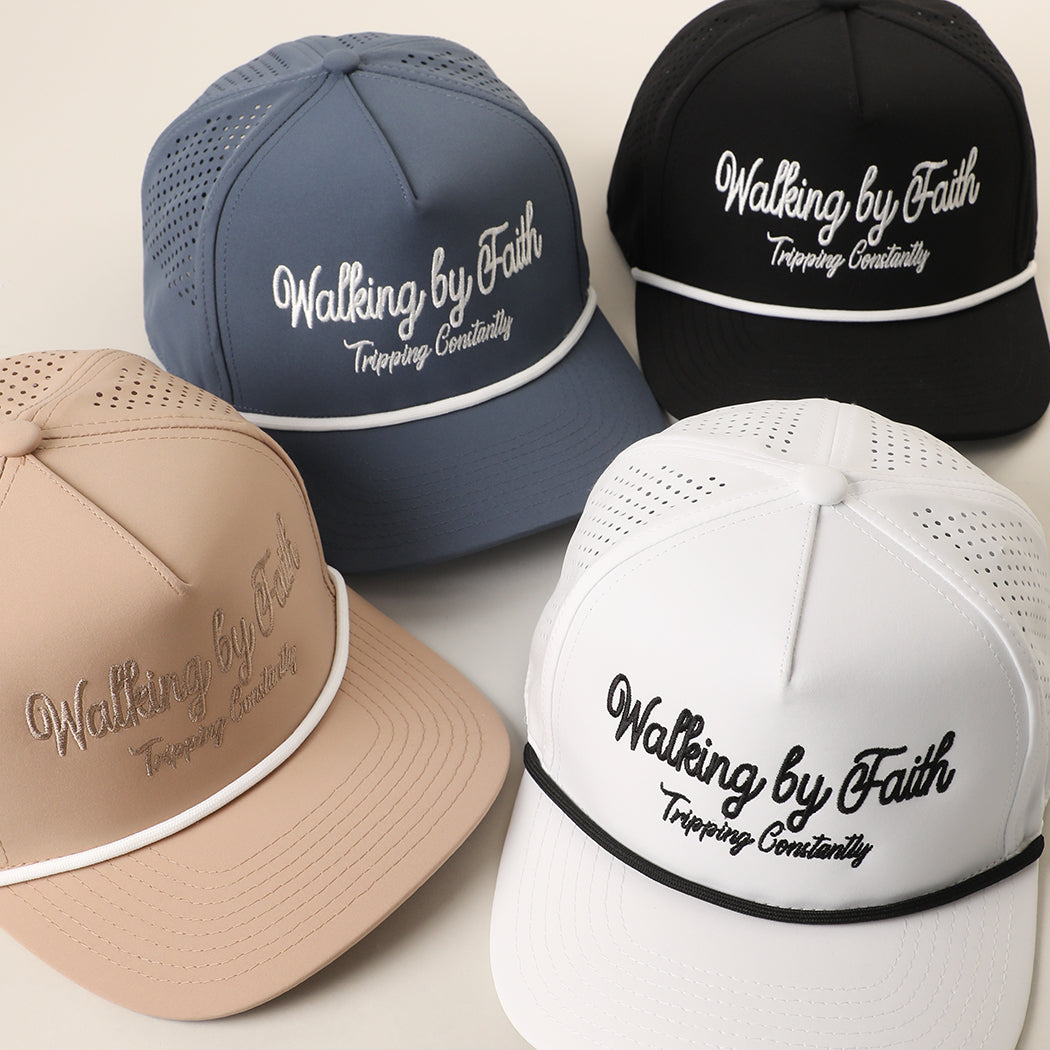 Walking by Faith rope trucker hats, color group