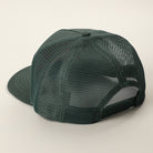 Take Me To The Mountains trucker hat in dark green, back view