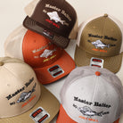 Master Baiter No Luck Just Skill trucker hat shown in all color options