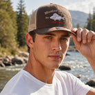 Master Baiter No Luck Just Skill trucker hat, front view