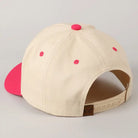 Mini lettering embroidered two-tone baseball cap