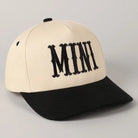 Mini lettering embroidered two-tone baseball cap