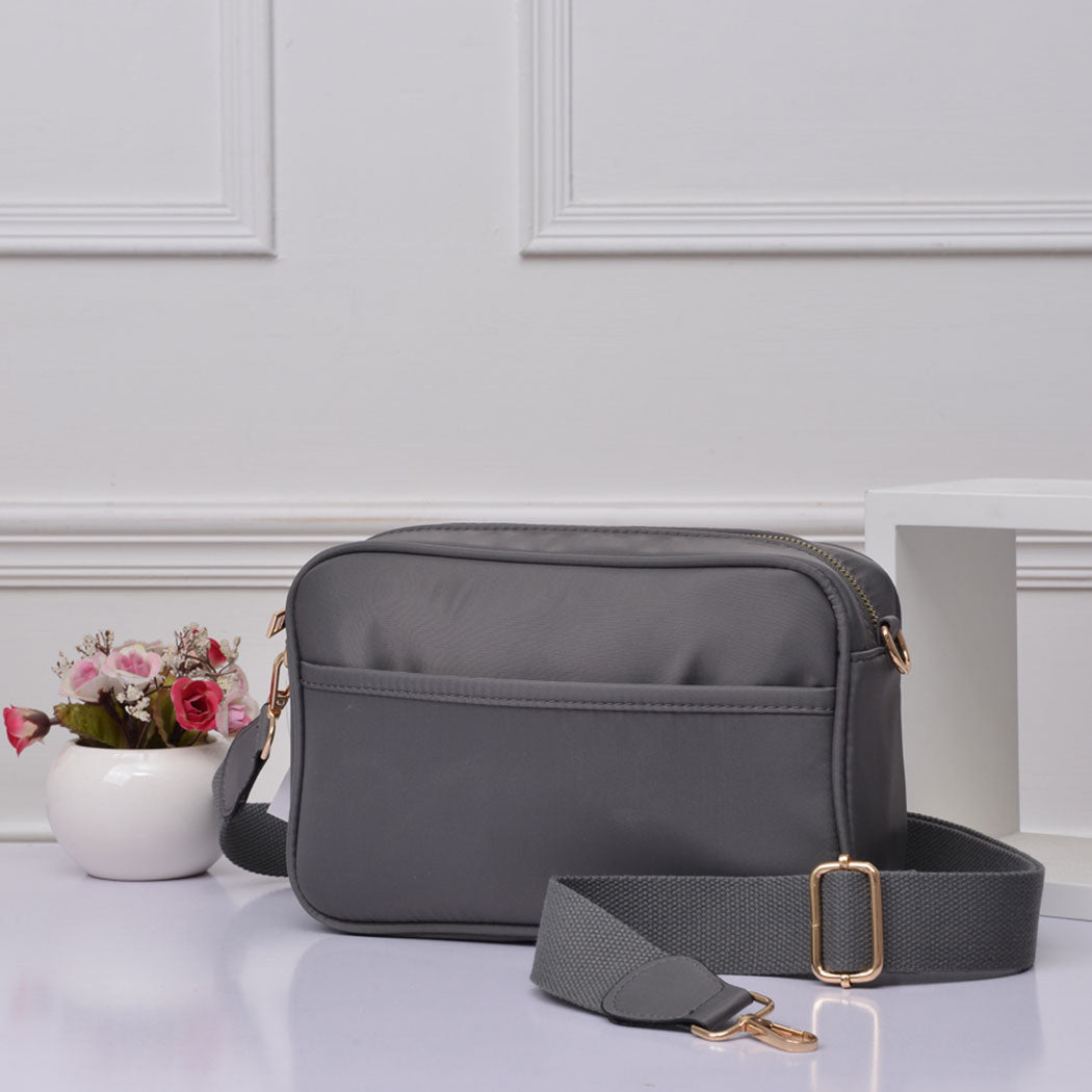 Gray nylon crossbody bag best sale