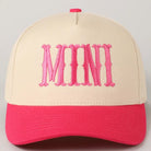 Mini lettering embroidered two-tone baseball cap
