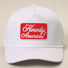 Howdy America rope trucker hat in white
