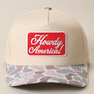 Howdy America camo brim trucker hat in blue