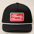 Howdy America premium rope trucker hat in black
