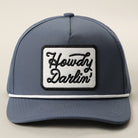 Howdy Darlin' patch rope trucker hat in navy