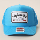 Silly Goose Club patch foam trucker hat in neon blue