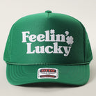 Feelin' Lucky St. Patrick's Day foam trucker hat in kelly green