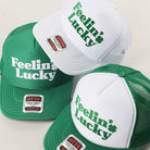 Feelin' Lucky St. Patrick's Day foam trucker hat side view