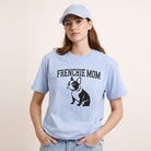 Frenchie Mom garment-dyed t-shirt worn by model