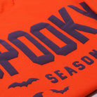 Spooky Season bold puff sweatshirt in orange, detail view