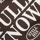Fully Known Psalm 139 graphic sweatshirt in dark chocolate, back view