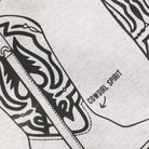 Sweetheart of the Rodeo graphic sweatshirt in ash grey, detail view
