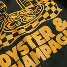 Oyster & Champagne graphic sweatshirt in garnet, detail view
