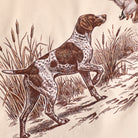 Vintage Hunting Dog Duck garment-dyed t-shirt in ivory, detail view