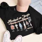 Hooked on Jesus graphic sweatshirt in black