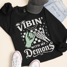 Vibin' With My Demons graphic sweatshirt in black