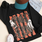 Spooky Season ghost graphic sweatshirt in black