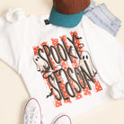 Spooky Season ghost graphic sweatshirt in white