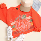 Vintage Pumpkin graphic sweatshirt in orange