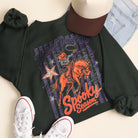 Howdy Pumpkin western graphic sweatshirt in black