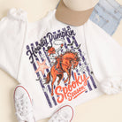 Howdy Pumpkin western graphic sweatshirt in white