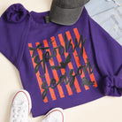 Spooky Season bat graphic sweatshirt in purple