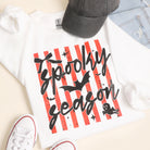 Spooky Season bat graphic sweatshirt in white