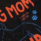 Dog Mom Club Golden Retriever t-shirt in black, detail view