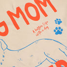 Dog Mom Club Golden Retriever t-shirt in sand, detail view