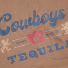 Cowboys And Tequila t-shirt in brown savana, detail view